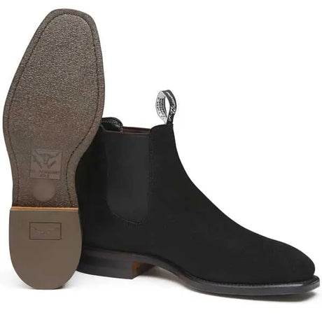 RM Williams - Suede Comfort Craftsman Boots - Black