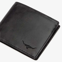 Load image into Gallery viewer, RM WILLIAMS Tri Fold Wallet - Mens Yearling Leather - Black
