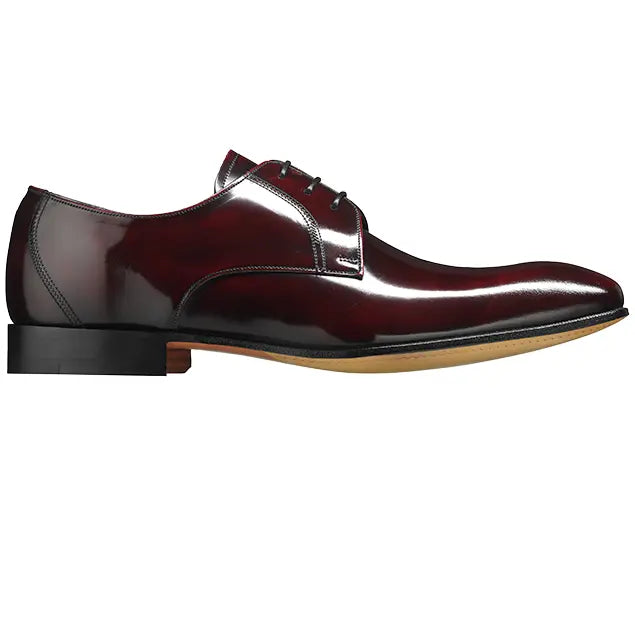 30% OFF BARKER Rutherford Shoes - Mens Derby Style - Burgundy Cobbler Size: UK 8 Barker Shoes