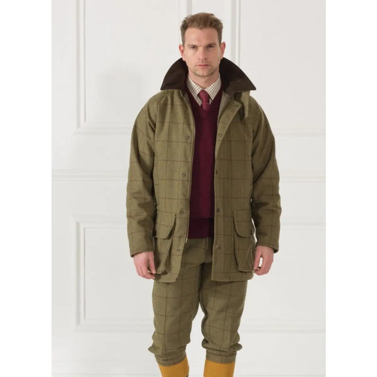 ALAN PAINE Rutland Mens Waterproof Shooting Coat - Lichen Alan Paine