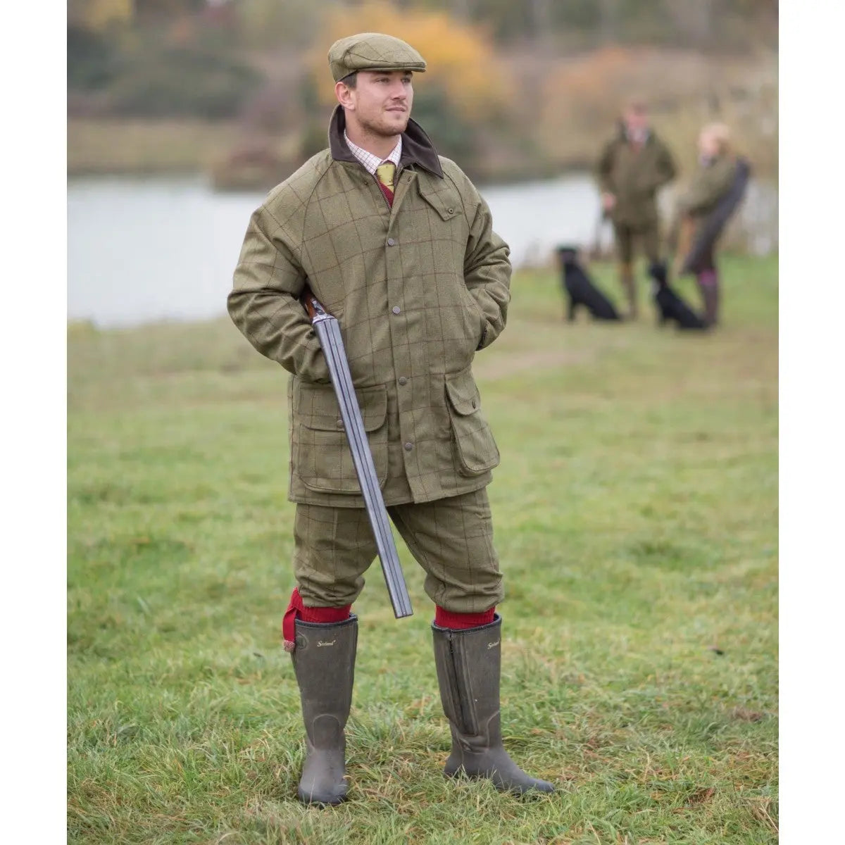 ALAN PAINE Rutland Mens Waterproof Shooting Coat - Lichen Alan Paine