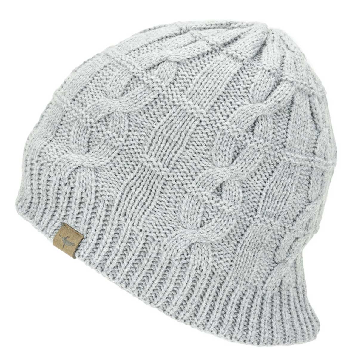 SEALSKINZ Hat - Waterproof Cold Weather Cable Knit Beanie Hat - Grey