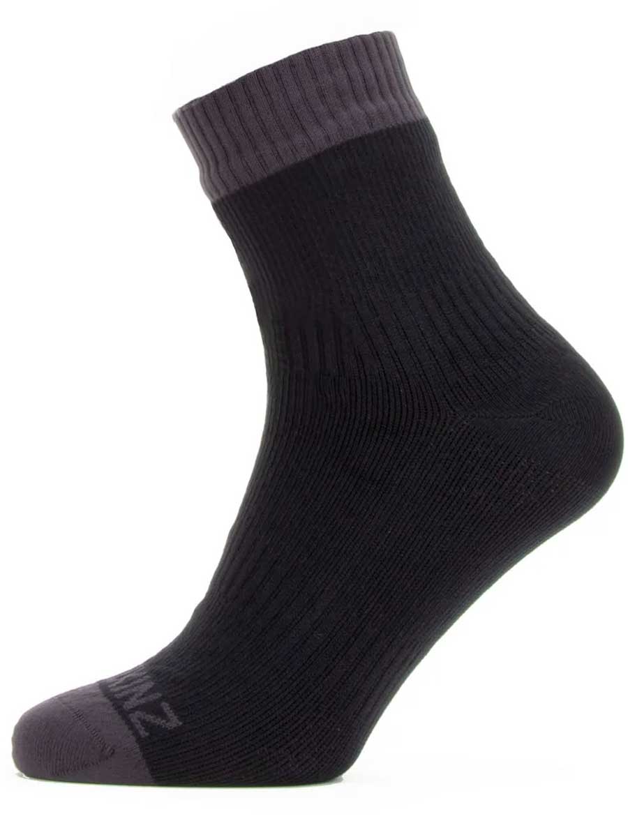 SEALSKINZ Waterproof Warm Weather Ankle Length Socks - Black