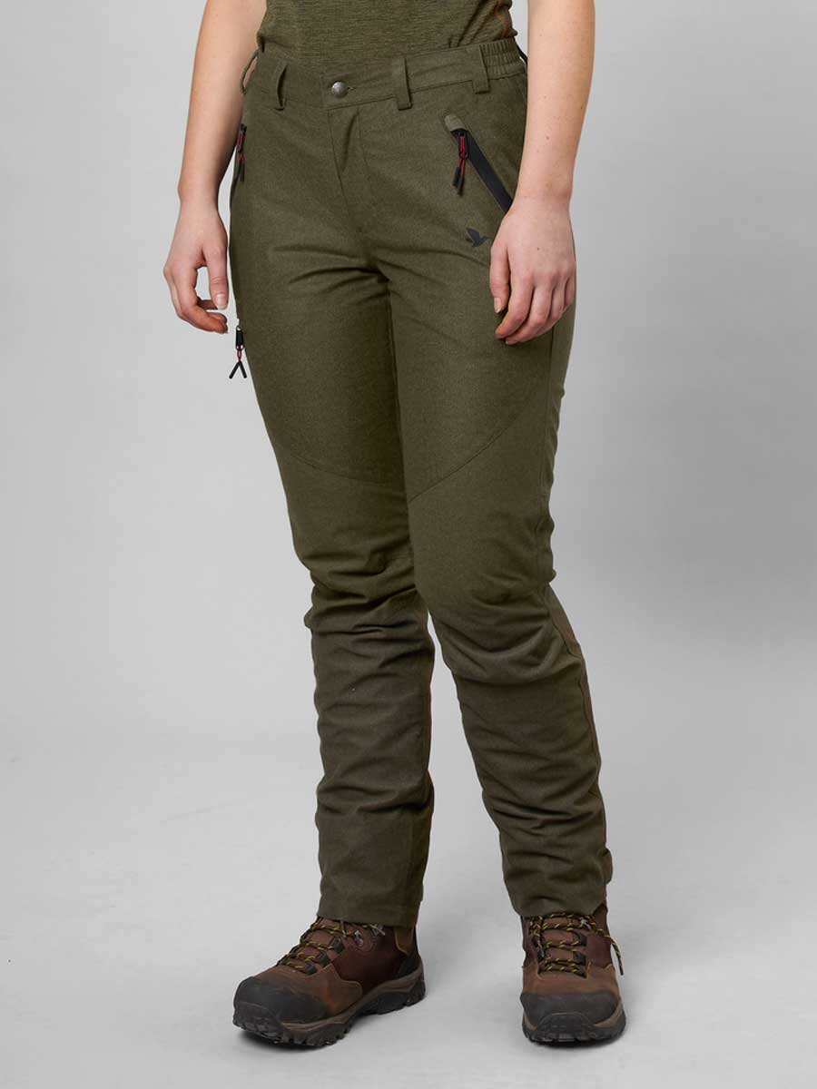 SEELAND Avail Trousers - Ladies - Pine Green Melange