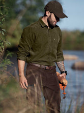 Load image into Gallery viewer, SEELAND George Shirt - Mens Cotton Corduroy - Pine Green
