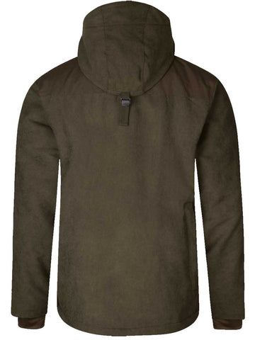 Men's layered hoodie work jacket, cotton & breathable - Brown