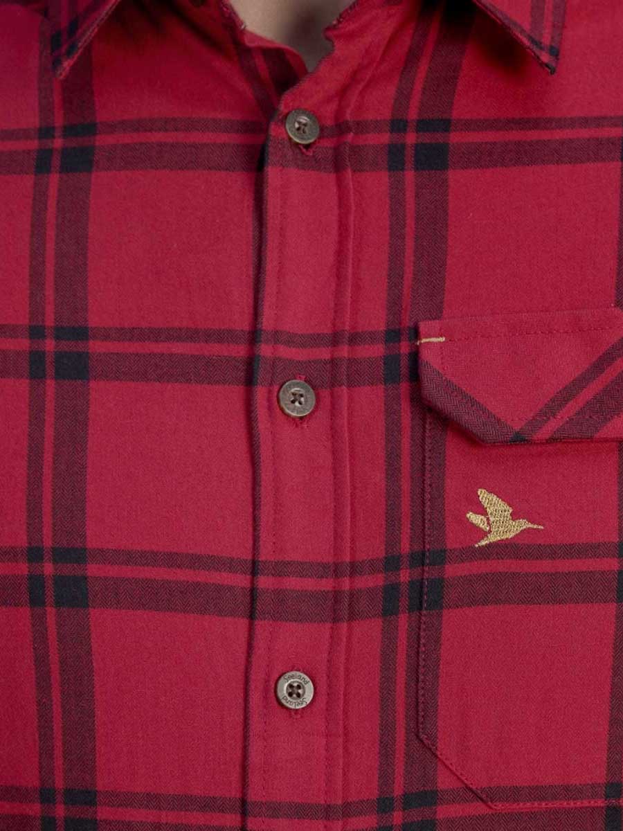 SEELAND Highseat Shirt - Mens 100% Cotton - Hunter Red