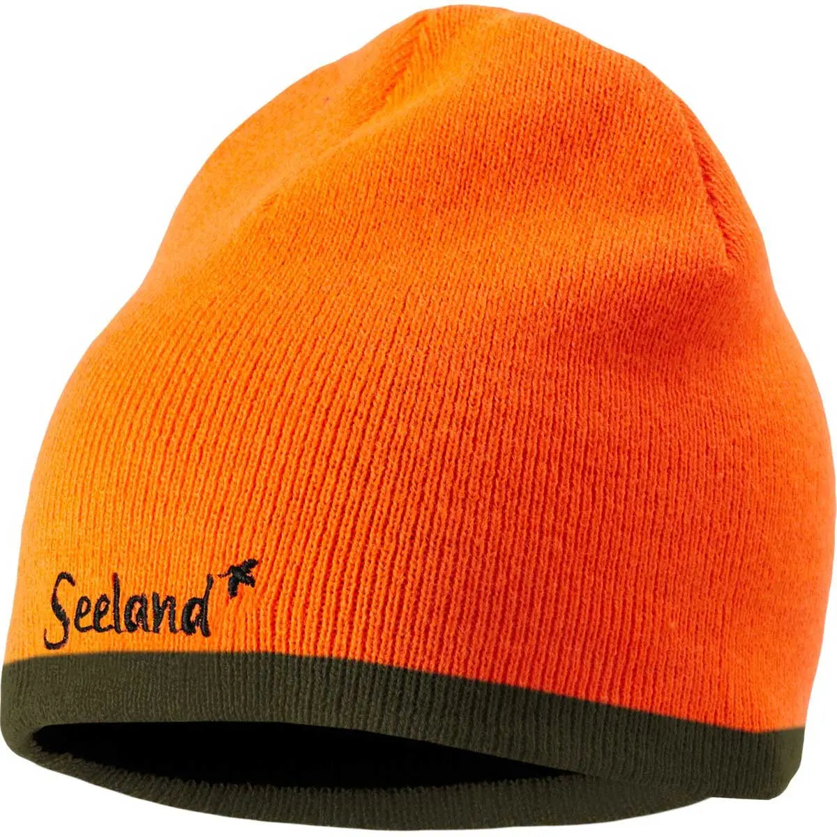 SEELAND Ian Reversible Beanie Hat - Hi-vis Orange / Pine Green – A