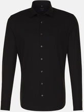 Load image into Gallery viewer, SEIDENSTICKER Shirts - Men&#39;s Poplin Business Kent - Shaped Fit - Black
