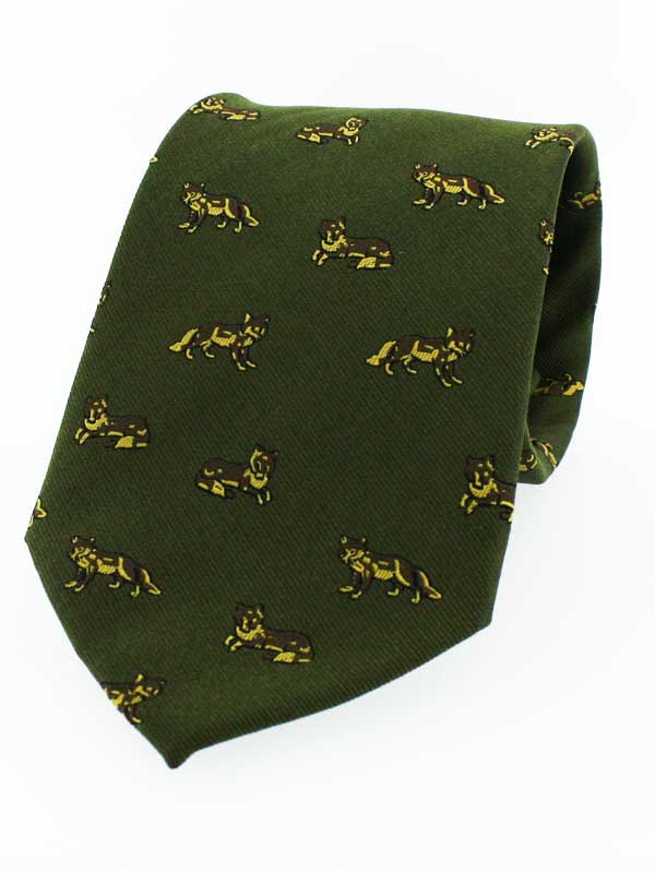 Soprano - Country Green Fox Silk Tie