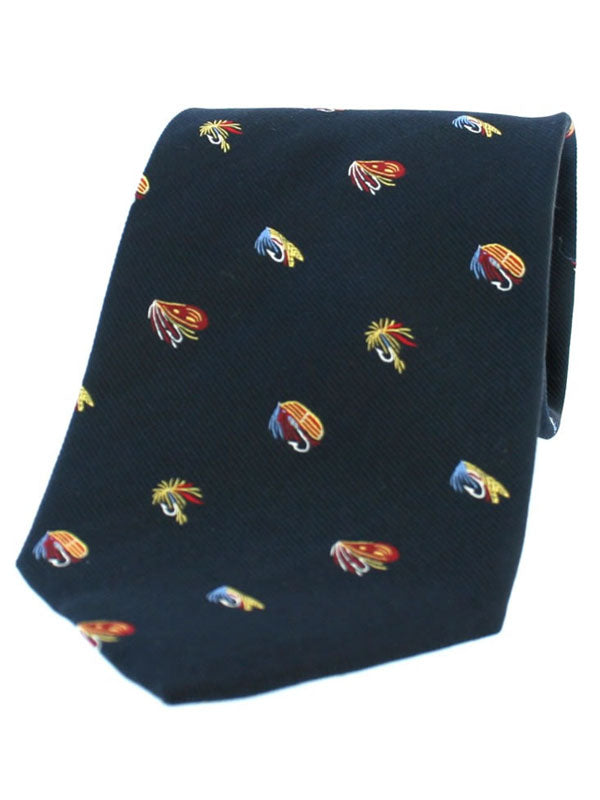 Soprano - Navy Fly Fishing Woven Silk Country Tie