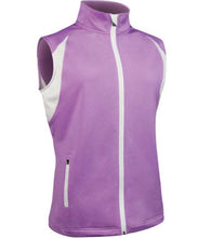 Load image into Gallery viewer, Sunderland Ladies Bromley Water Repellent Fleece Golf Gilet - Orchid / White
