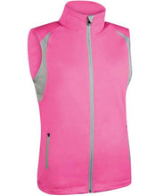 Load image into Gallery viewer, Sunderland Ladies Bromley Water Repellent Fleece Golf Gilet - Pink / Silver
