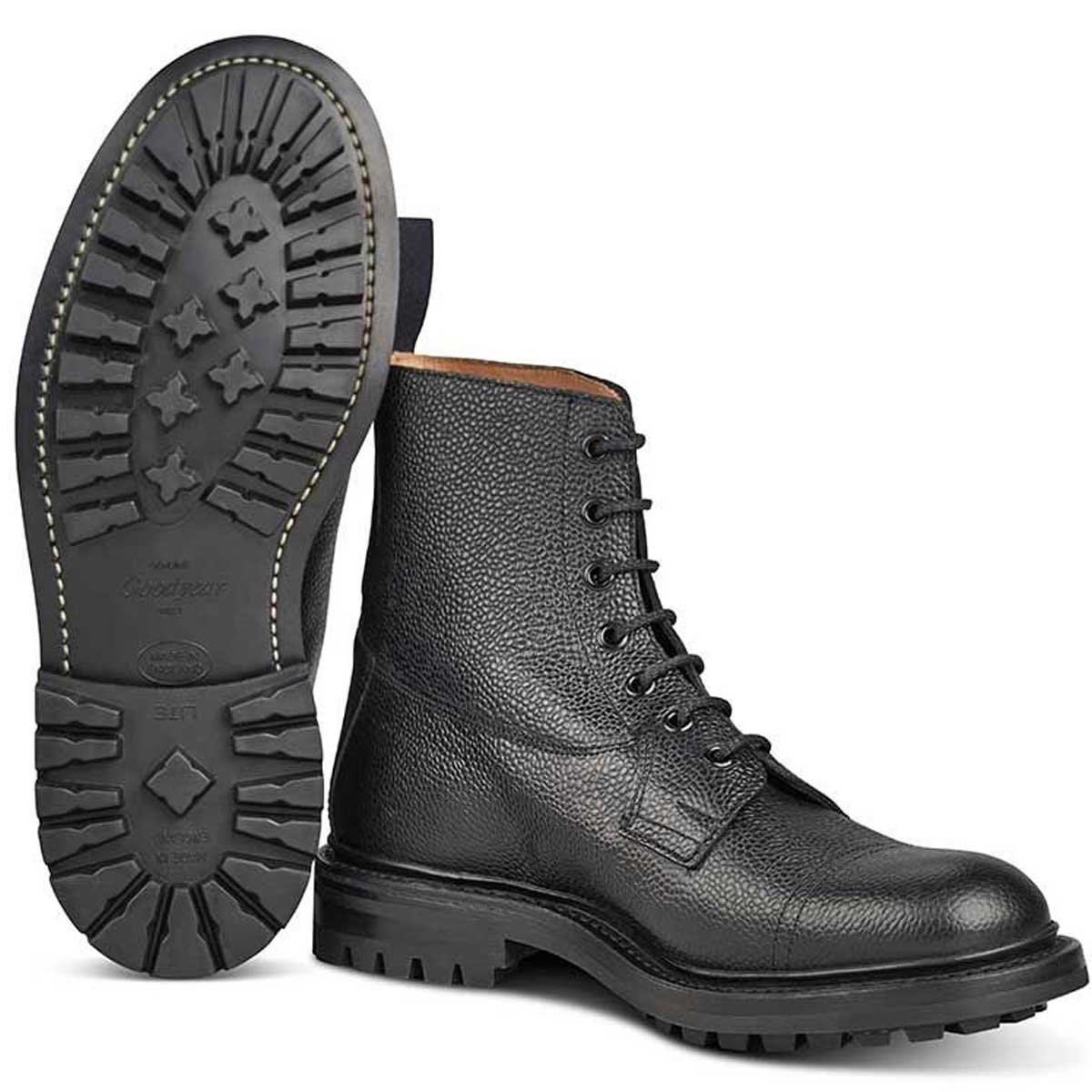 TRICKER'S Grassmere Boots - Mens - Black Scotch Grain
