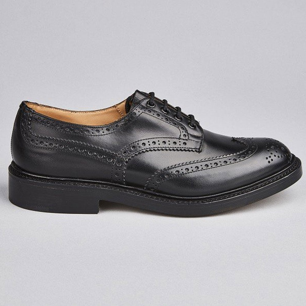 Mens leather sole brogue on sale shoes