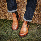 50% OFF TRICKER'S Henry Boots - Mens Commando Sole - 1001 Burnished Tan - Size: UK 8 Tricker's