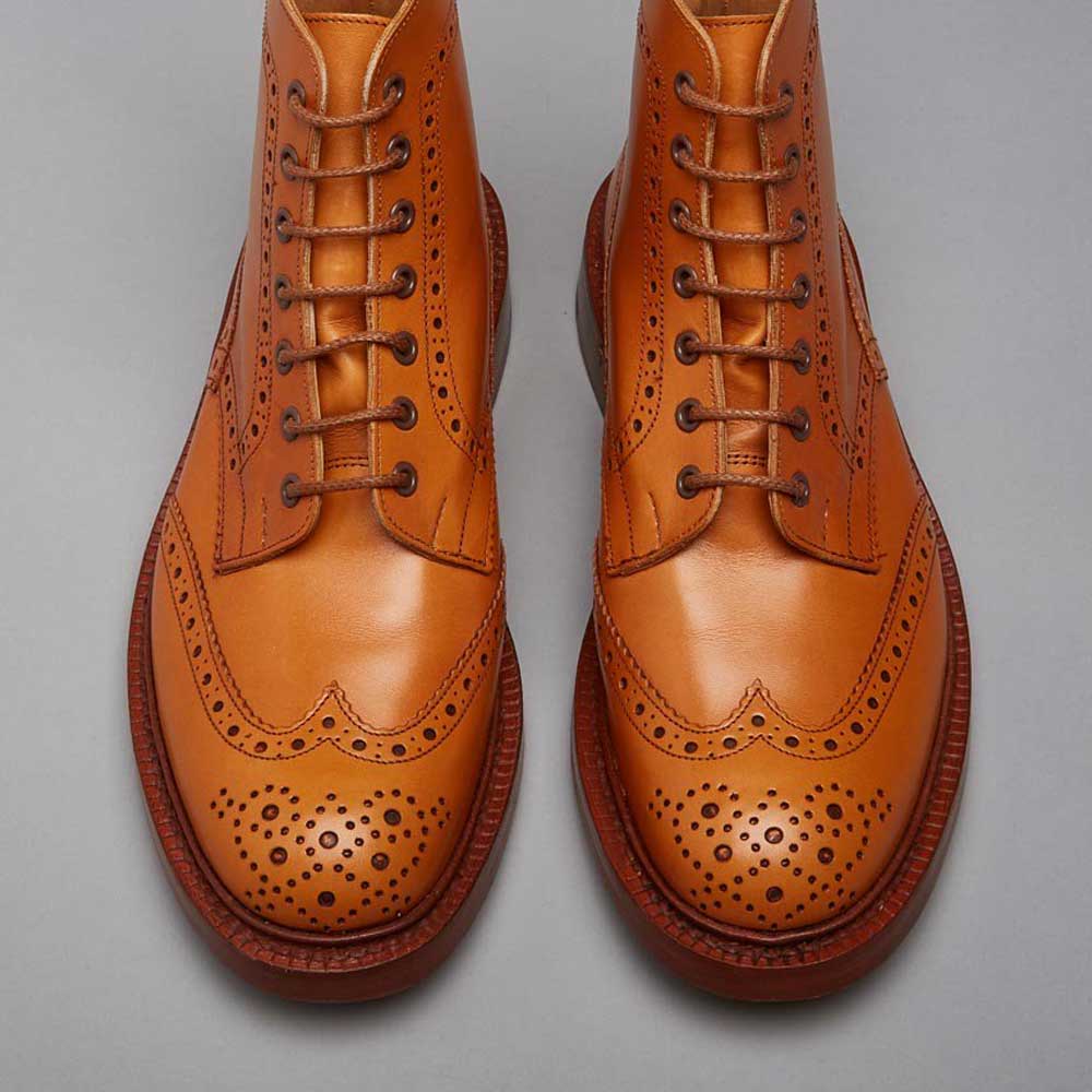 Tricker's Stow Country Boots - Dainite Sole Antique Acorn