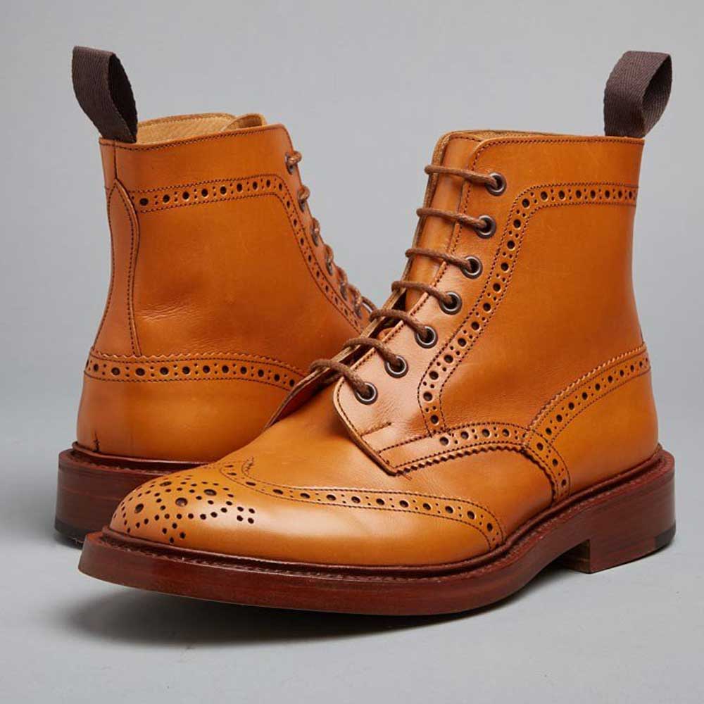 Tricker's Stow Country Boots - Dainite Sole Antique Acorn