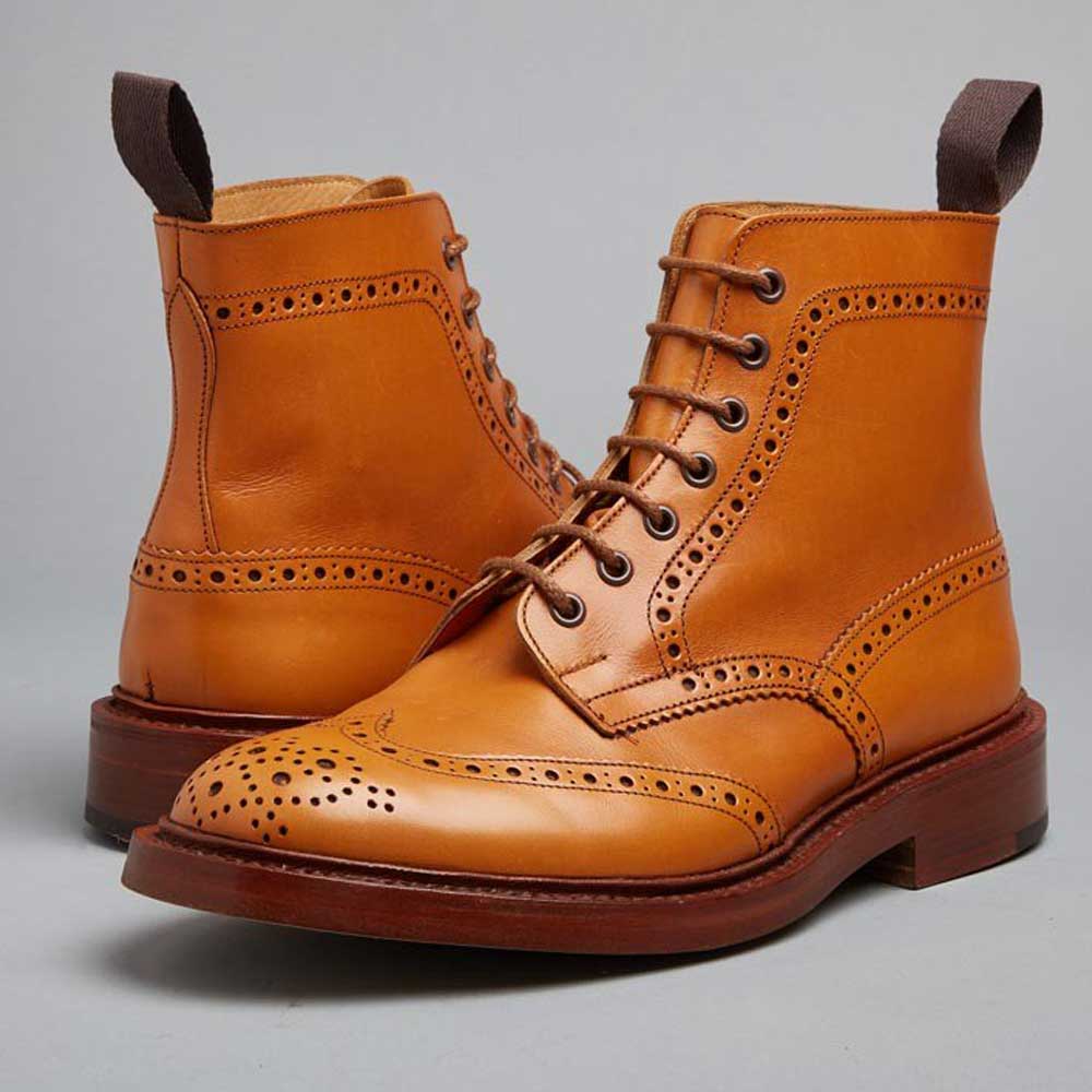 TRICKER'S Stow Boots - Mens Dainite or Leather Sole - Acorn