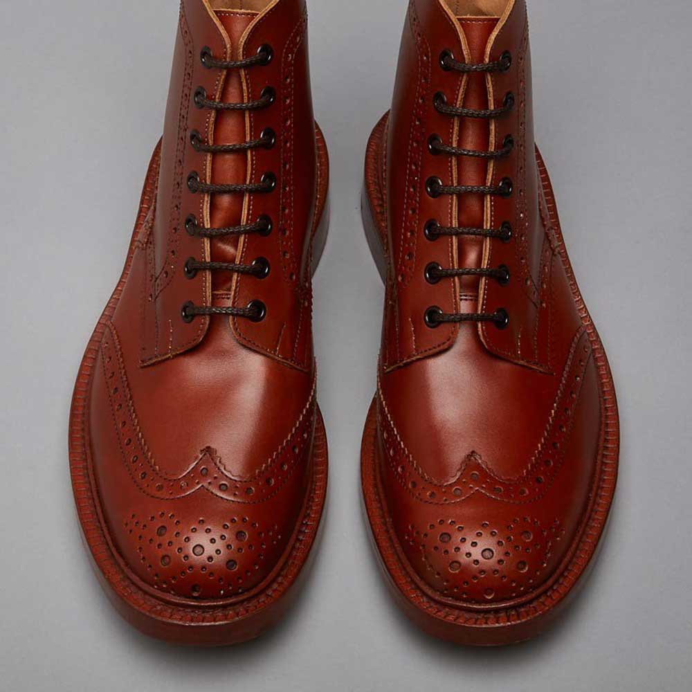 TRICKER'S Stow Boots - Mens Dainite or Leather Sole - Marron