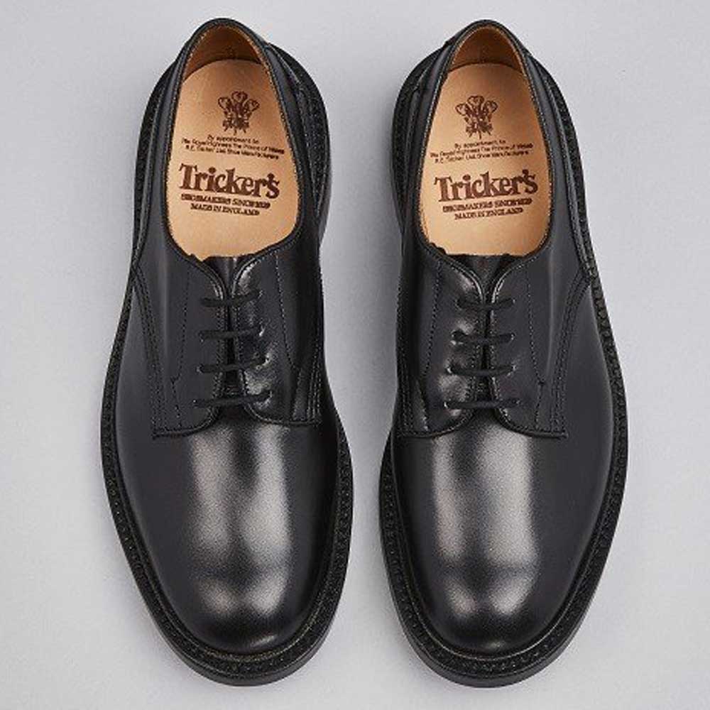 TRICKER'S Woodstock Shoes - Mens Dainite or Leather Sole - Black