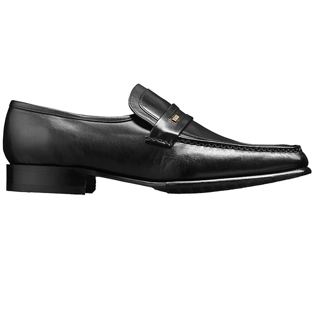 30% OFF BARKER Wesley Shoes - Mens Moccasins - Black Calf Size: UK 8.5 G Barker Shoes