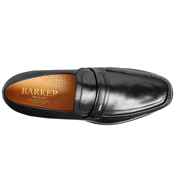 30% OFF BARKER Wesley Shoes - Mens Moccasins - Black Calf Size: UK 8.5 G Barker Shoes