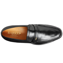Load image into Gallery viewer, BARKER Wesley Shoes - Mens Moccasins - Black Calf
