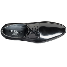 Load image into Gallery viewer, BARKER Wickham Shoes - Mens Derby Style - Black Hi-Shine
