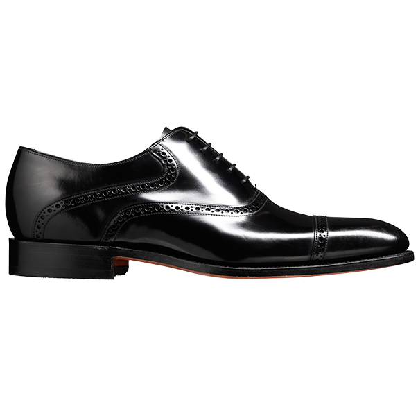 40% OFF BARKER Wilton Shoes - Mens Oxford Brogues - Black Polish Size UK 11G Barker Shoes