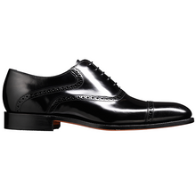 Load image into Gallery viewer, BARKER Wilton Shoes - Mens Oxford Brogues - Black Polish
